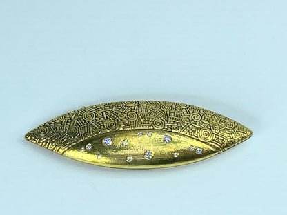 Alex Sepkus 18K Yellow Gold and 0.32ct Diamond brooch
