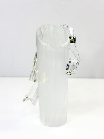 Swarovski Crystal 1988 Annual Woodpecker Figurine 014745 with Mirror Base S283