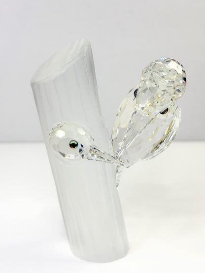 Swarovski Crystal 1988 Annual Woodpecker Figurine 014745 with Mirror Base S283