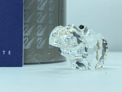 Swarovski Figurine Crystal 015187 Large Hippo 2 13/16in Top Zustand Box S21