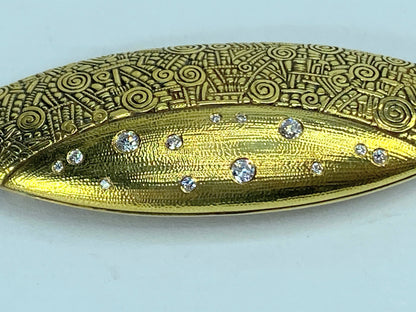 Alex Sepkus 18K Yellow Gold and 0.32ct Diamond brooch
