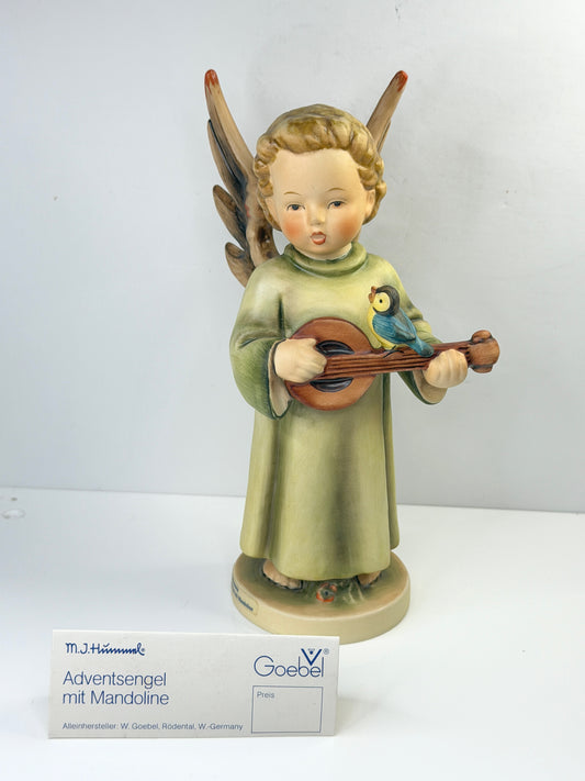 Vintage Goebel Hummel Angel with Mandolin Figurine TMK-6 W. Germany 8" A865