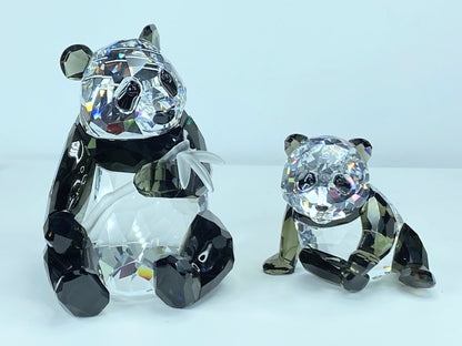 Swarovski Crystal Figurine 900918 MIB Pandas Panda and Cub S23