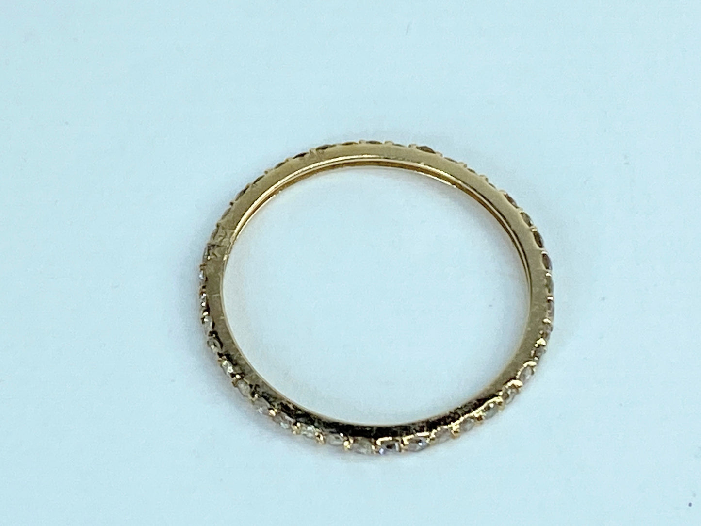 14K Rose Gold Pavé Diamond Eternity Ring, s10.5, JR970