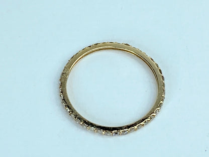 14K Rose Gold Pavé Diamond Eternity Ring, s10.5, JR970