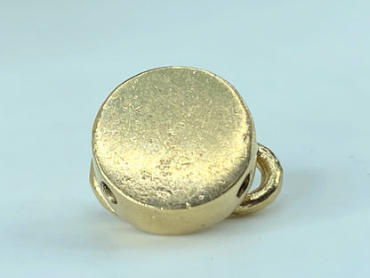 Antique 14K yellow gold Emerald Snake motif sliding charm 2.9g JR420