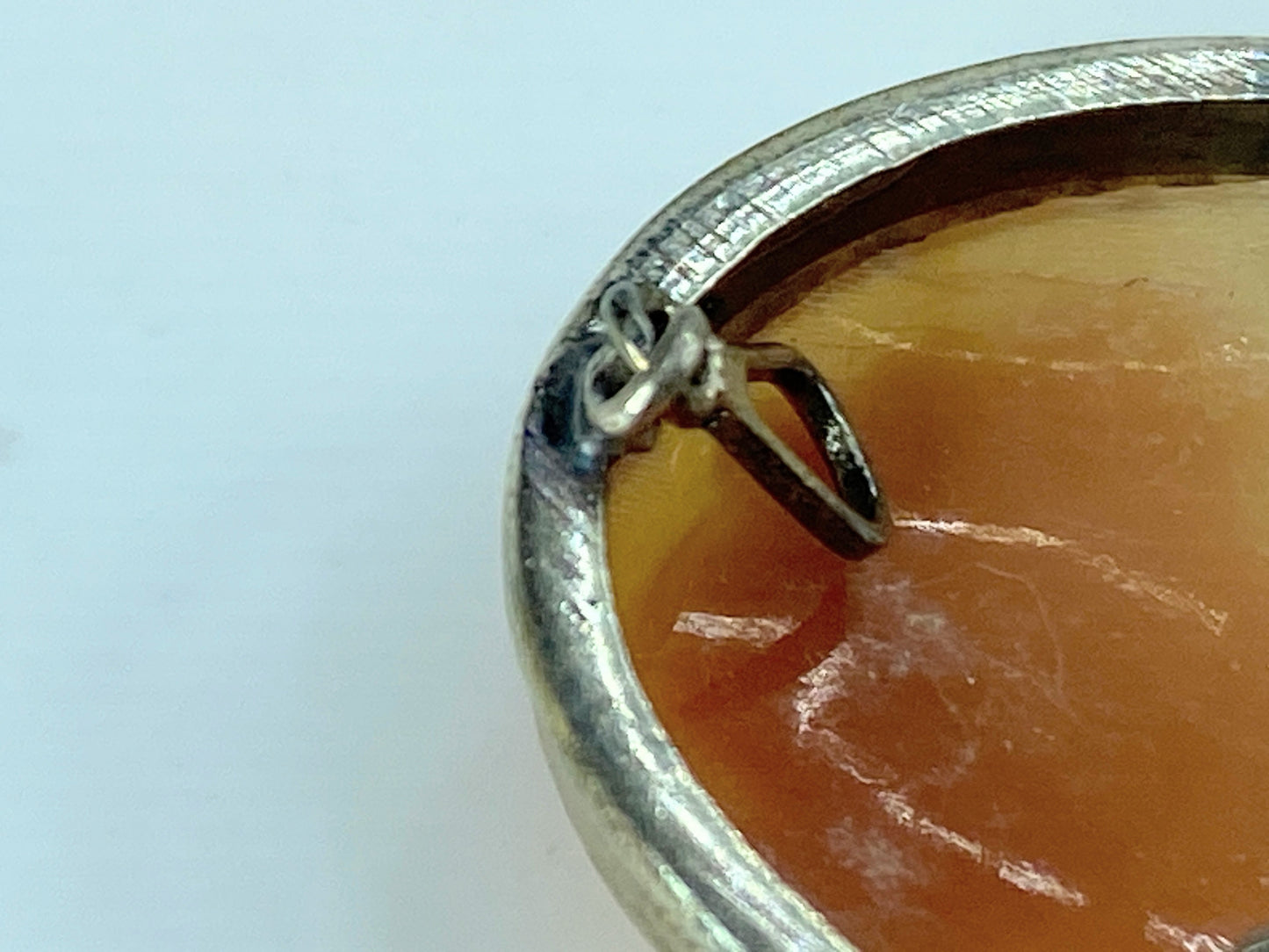 Vintage 900 silver Shell Cameo brooch in original box 33mm 5g JR422