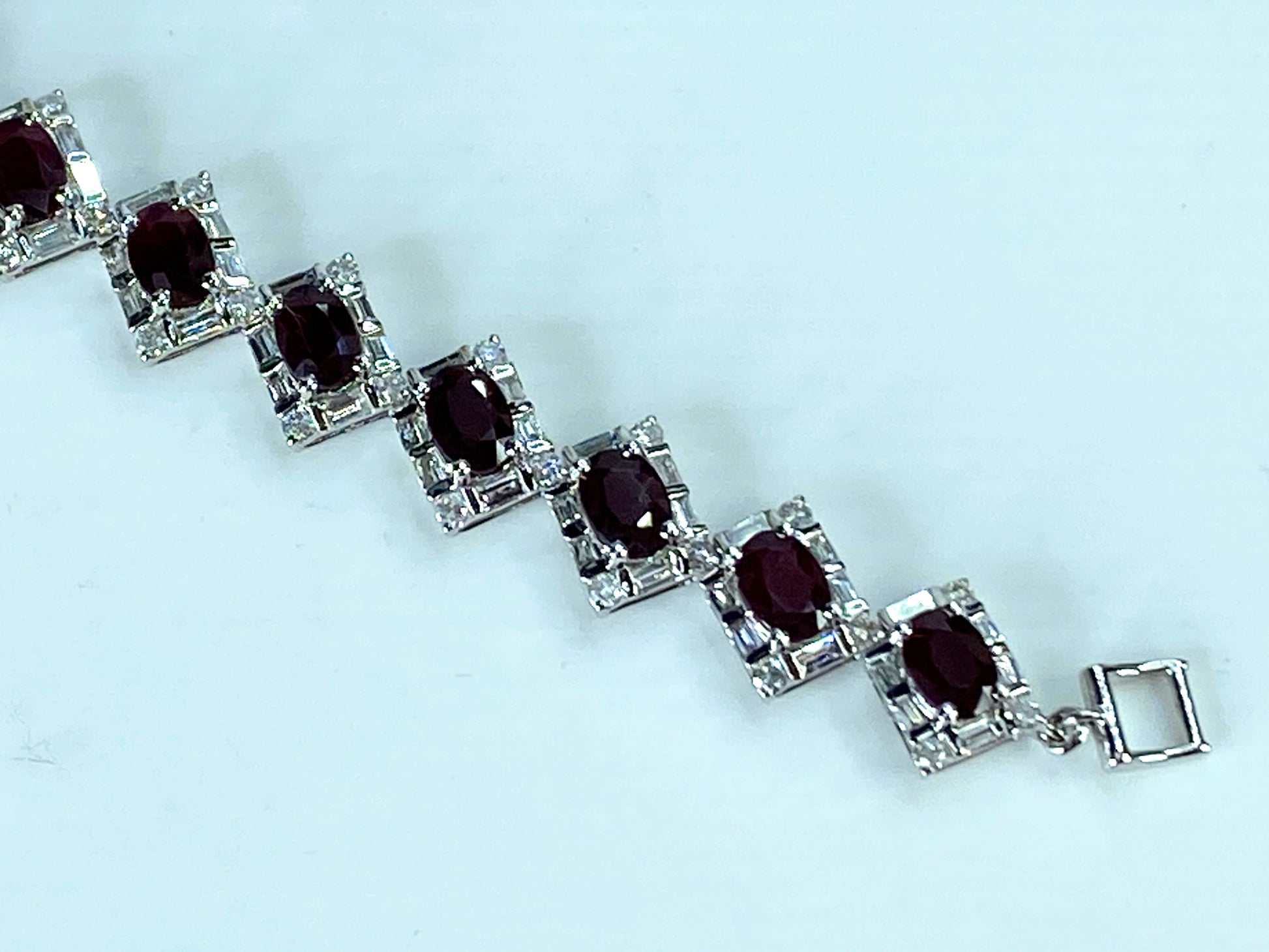Certified 18K 7.04ct "Pigeon Blood" Ruby 5.75ct Diamond bracelet 14.4g JR423