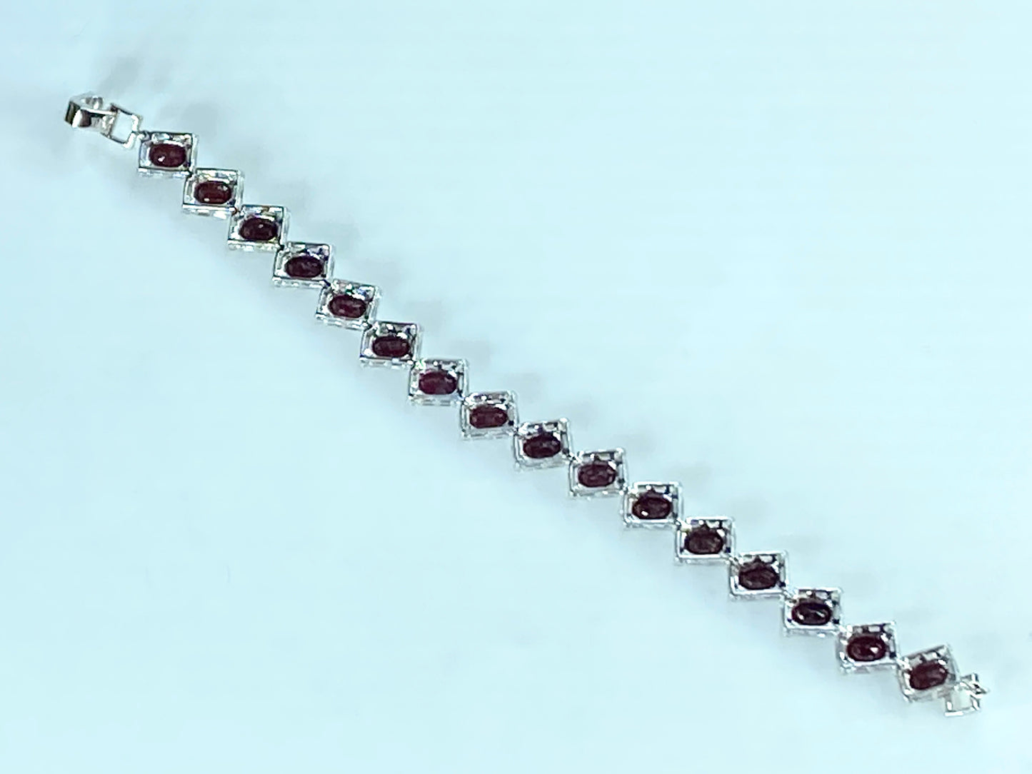 Certified 18K 7.04ct "Pigeon Blood" Ruby 5.75ct Diamond bracelet 14.4g JR423