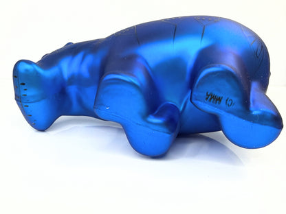 The Met Museum Glass William Hippopotamus Ornament Blue 6.0" XN97