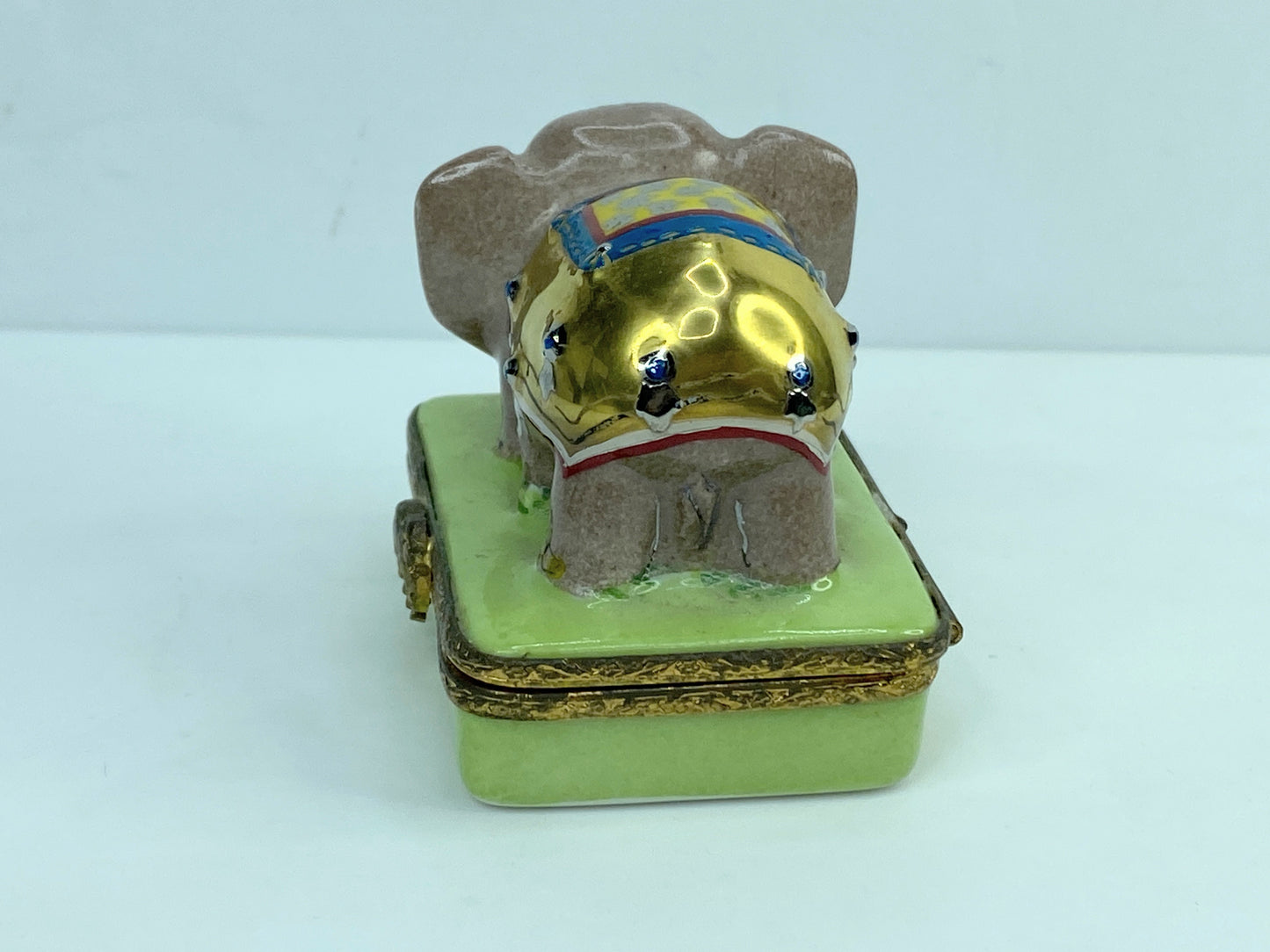 Atterri Limoges France Eastern & Oriental Express Elephant trinket box A421