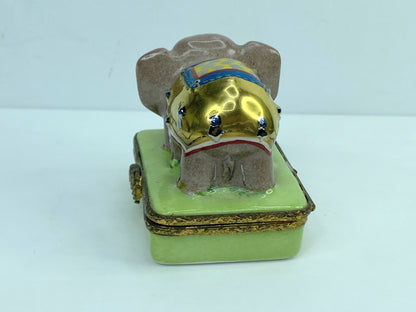 Atterri Limoges France Eastern & Oriental Express Elephant trinket box A421