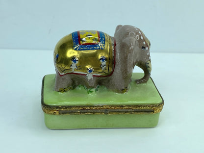 Atterri Limoges France Eastern & Oriental Express Elephant trinket box A421