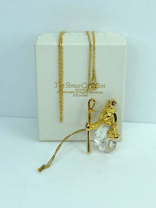 Swarovski Crystal Shepherd Snowman Pendant or Ornament Strauss Collection S163