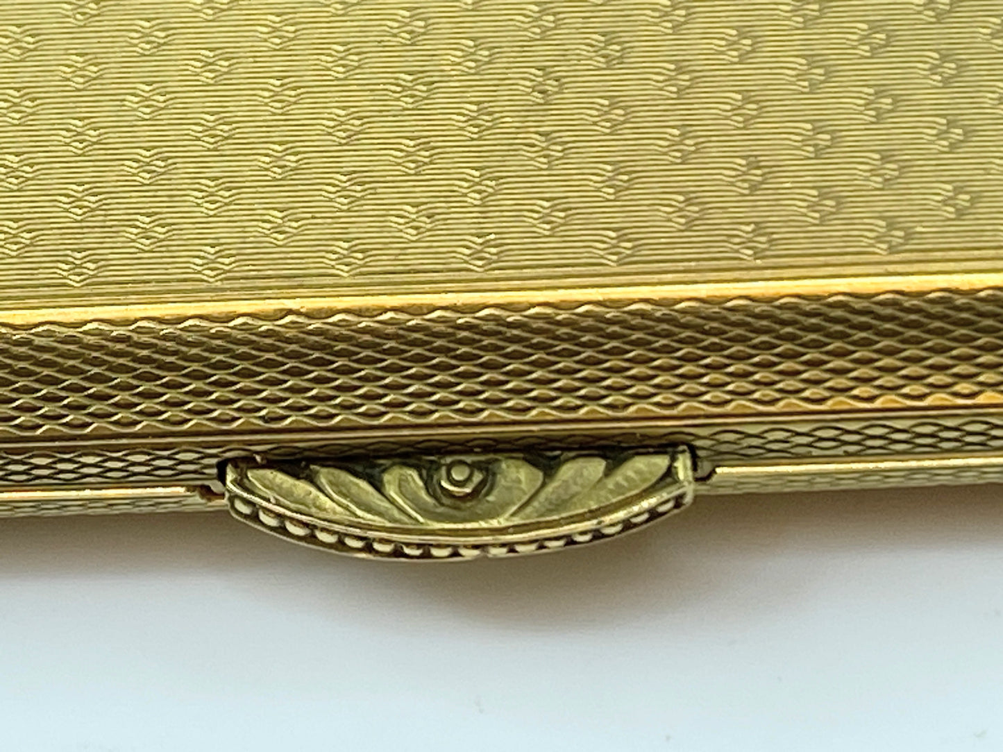 Art Deco 18K gold Enamel Jade Old Euro cut Diamond cigarette case