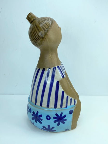 Signed Lisa Larson Gustavsberg Studio Lotta MCM stengods figurine 7" A422