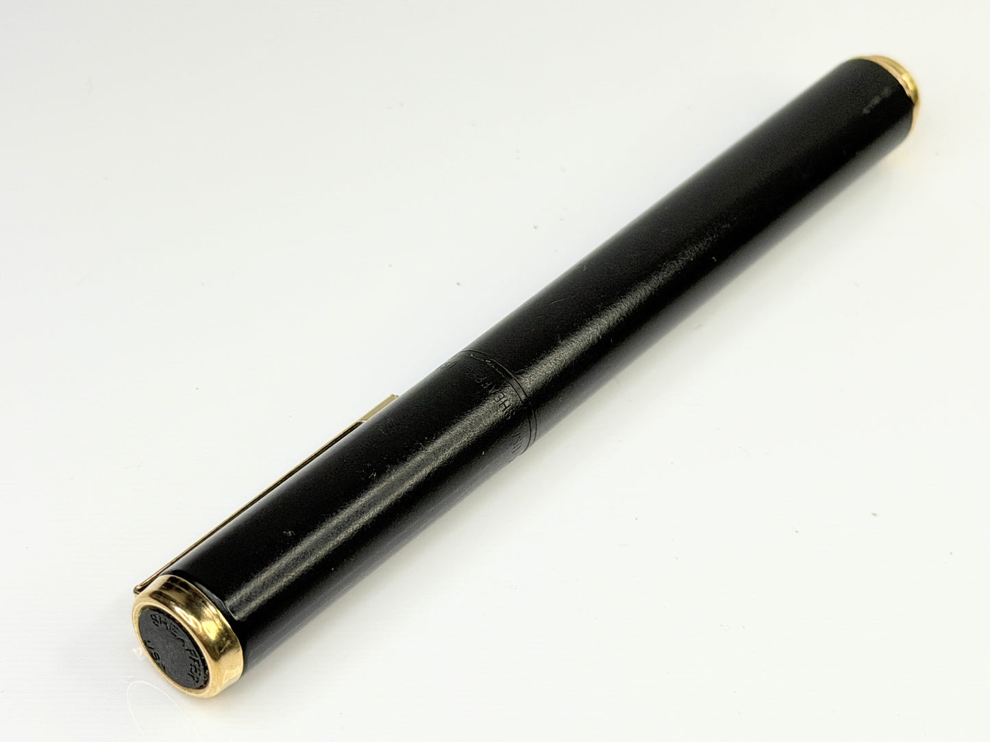 Vintage Sheaffer Prelude Matte Black Gold Trim Ballpoint Pen USA SS258