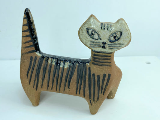 c50's Lisa Larson Cat Figurine Lilla Zoo Series 1950s Gustavsberg Small Zoo A423