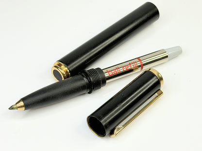 Vintage Sheaffer Prelude Matte Black Gold Trim Ballpoint Pen USA SS258