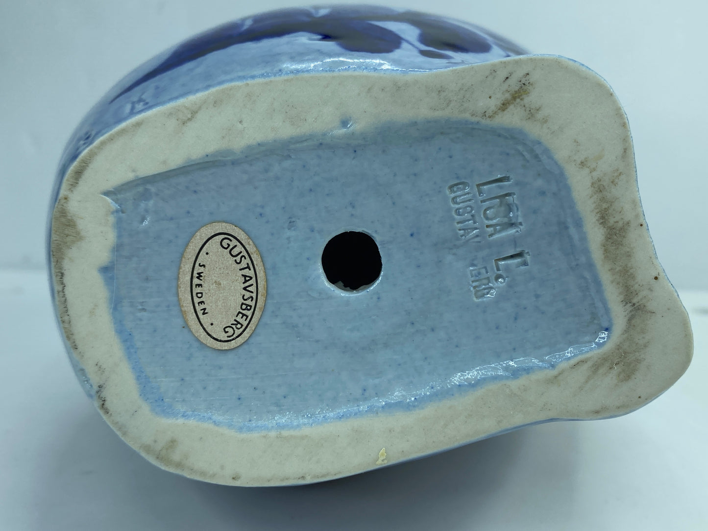 Lisa Larson Blue Poodle Dog Figurine Gustavsberg Sweden - MCM Mid-Century A424