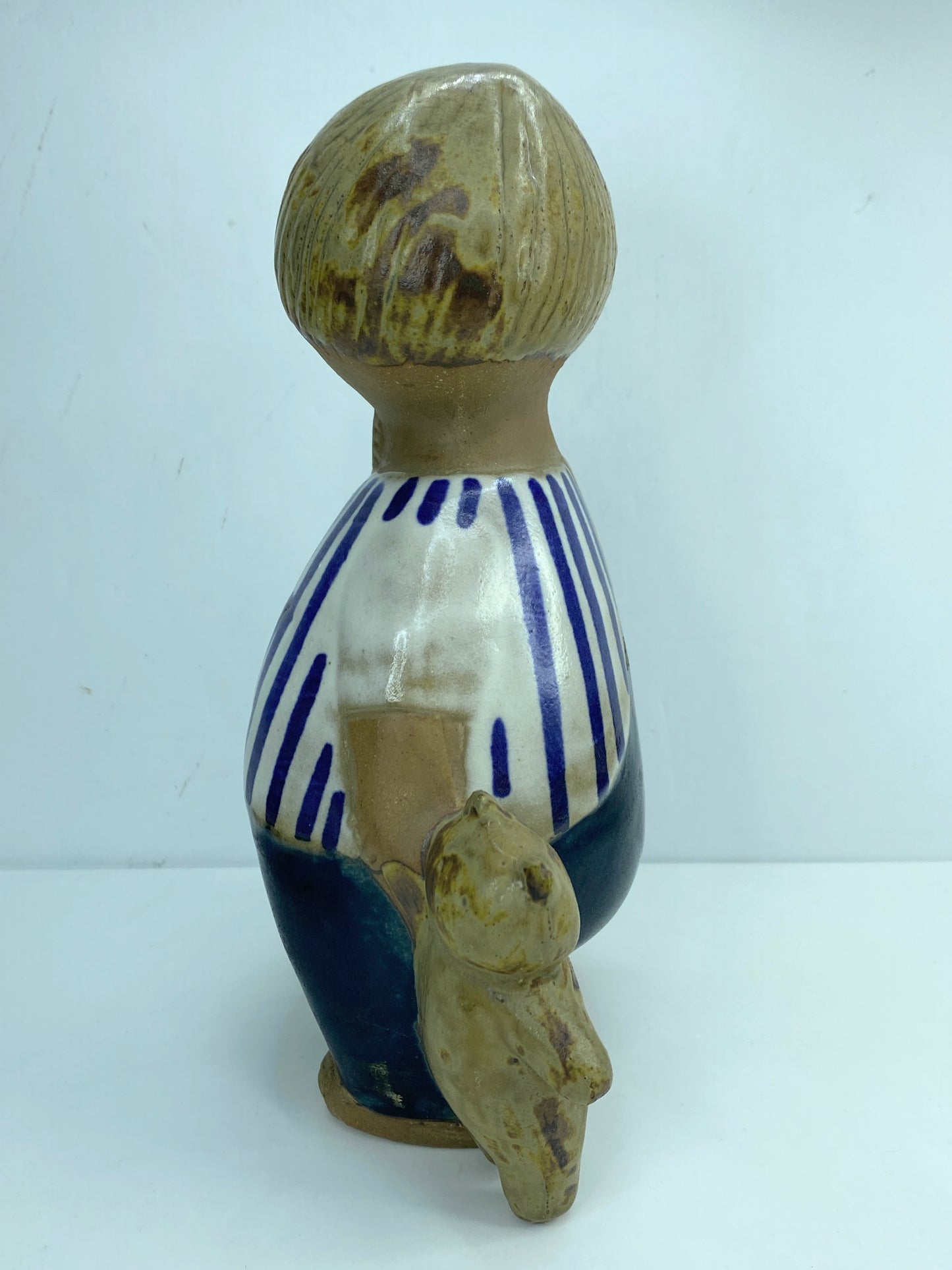 Signed Lisa Larson Gustavsberg Rare glazed ceramic figurine "Malin" 1960s A427