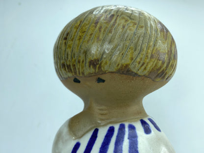 Signed Lisa Larson Gustavsberg Rare glazed ceramic figurine "Malin" 1960s A427