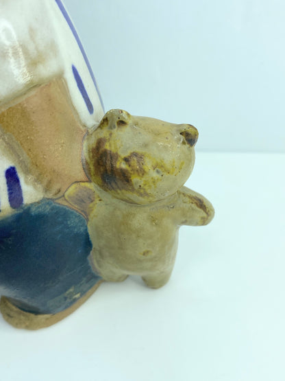 Signed Lisa Larson Gustavsberg Rare glazed ceramic figurine "Malin" 1960s A427