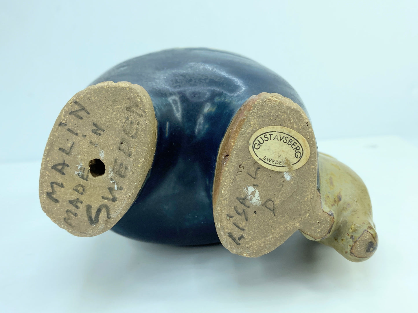 Signed Lisa Larson Gustavsberg Rare glazed ceramic figurine "Malin" 1960s A427