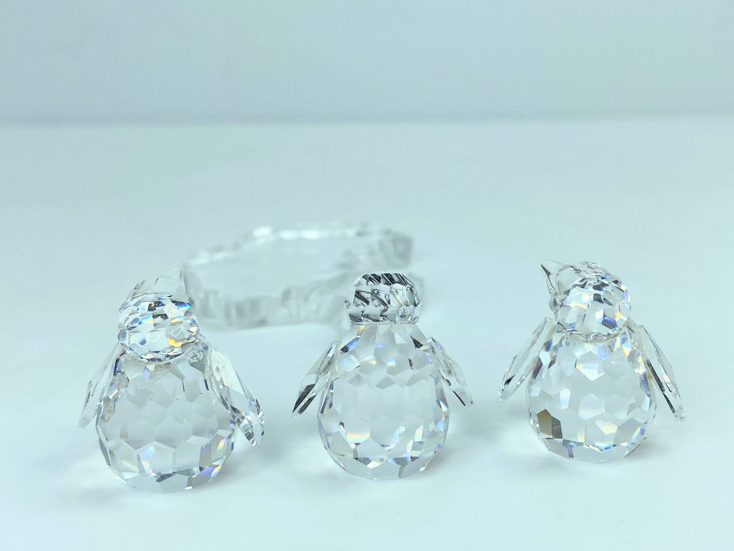 Swarovski crystal Penguin babies (set of 3) 209588 with "ice" place COA S162