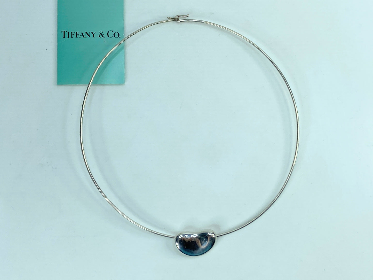 VIntage Tiffany & Co. Elsa Peretti Sterling large bean Slide collar JR974