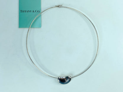 VIntage Tiffany & Co. Elsa Peretti Sterling large bean Slide collar JR974
