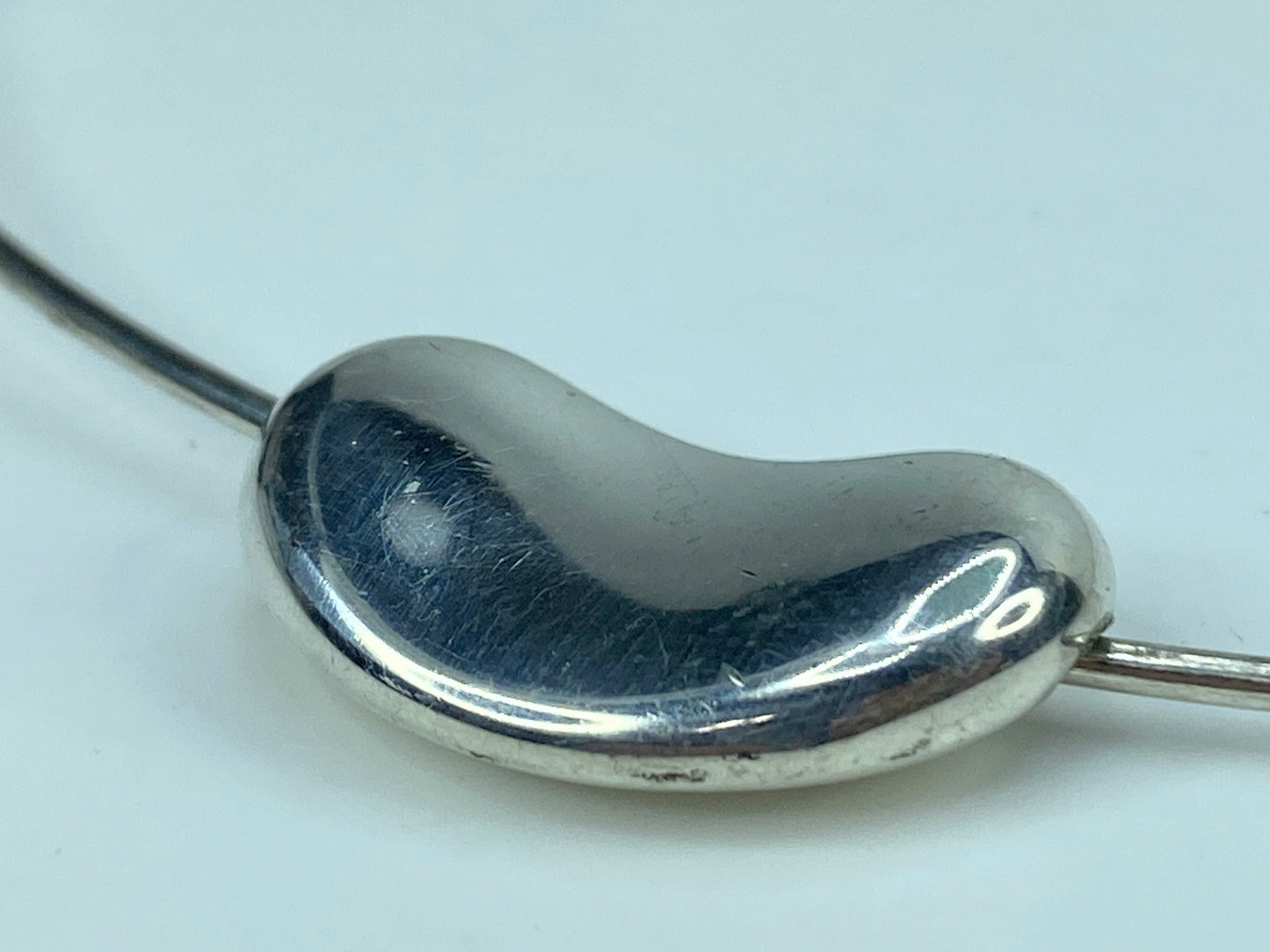 VIntage Tiffany & Co. Elsa Peretti Sterling large bean Slide collar JR974