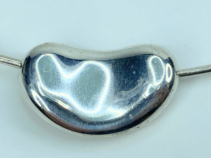 VIntage Tiffany & Co. Elsa Peretti Sterling large bean Slide collar JR974