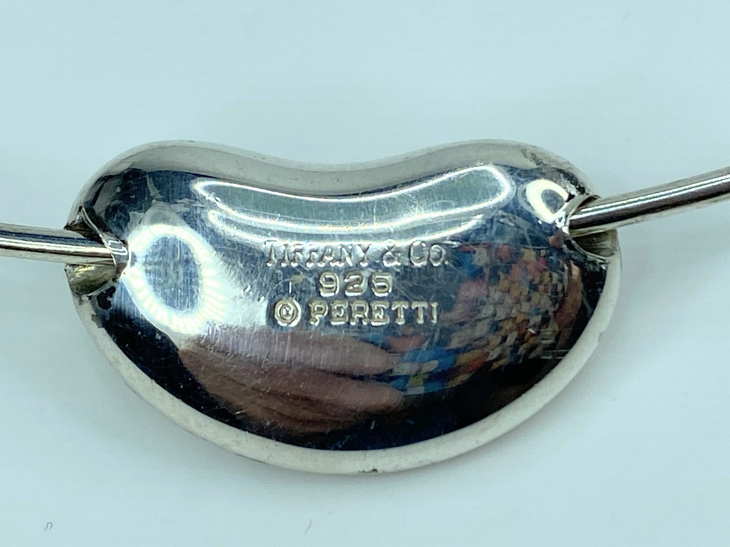 VIntage Tiffany & Co. Elsa Peretti Sterling large bean Slide collar JR974