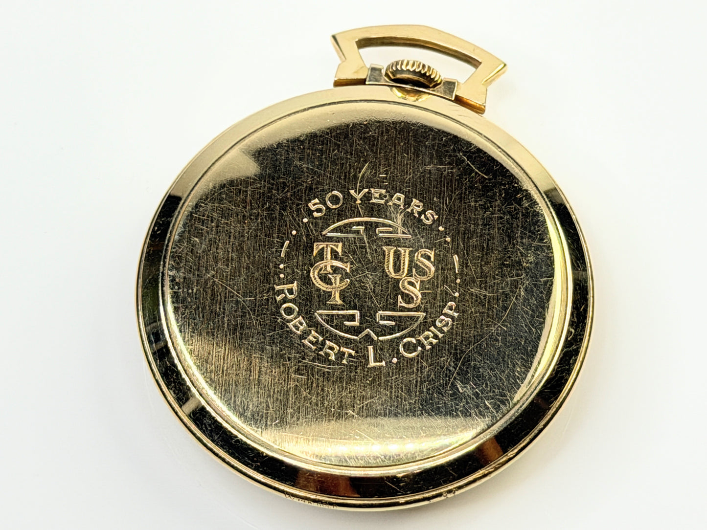 Antique Gruen Veri-Thin 14K Solid Gold 17 Jewel Pocket Watch Runs SS268