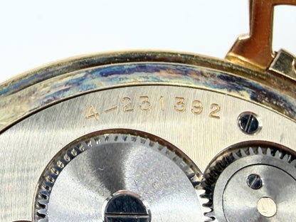 Antique Gruen Veri-Thin 14K Solid Gold 17 Jewel Pocket Watch Runs SS268