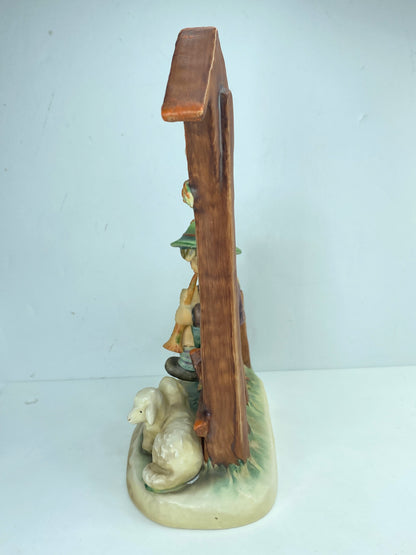 M.J. Hummel #26/2 TMK7 Eventide Boy & Girl on Fence w/ Station of Cross A472