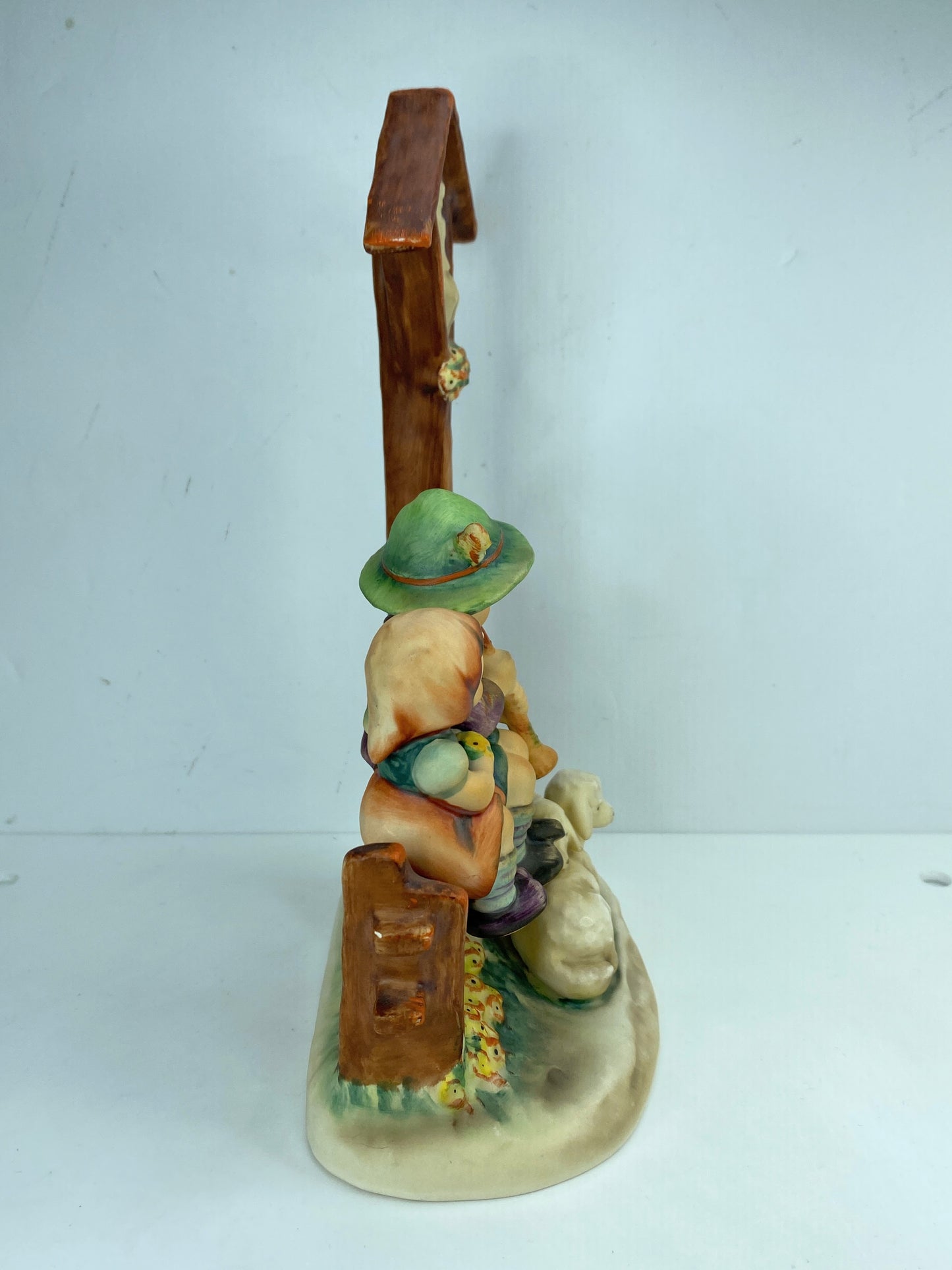 M.J. Hummel #26/2 TMK7 Eventide Boy & Girl on Fence w/ Station of Cross A472