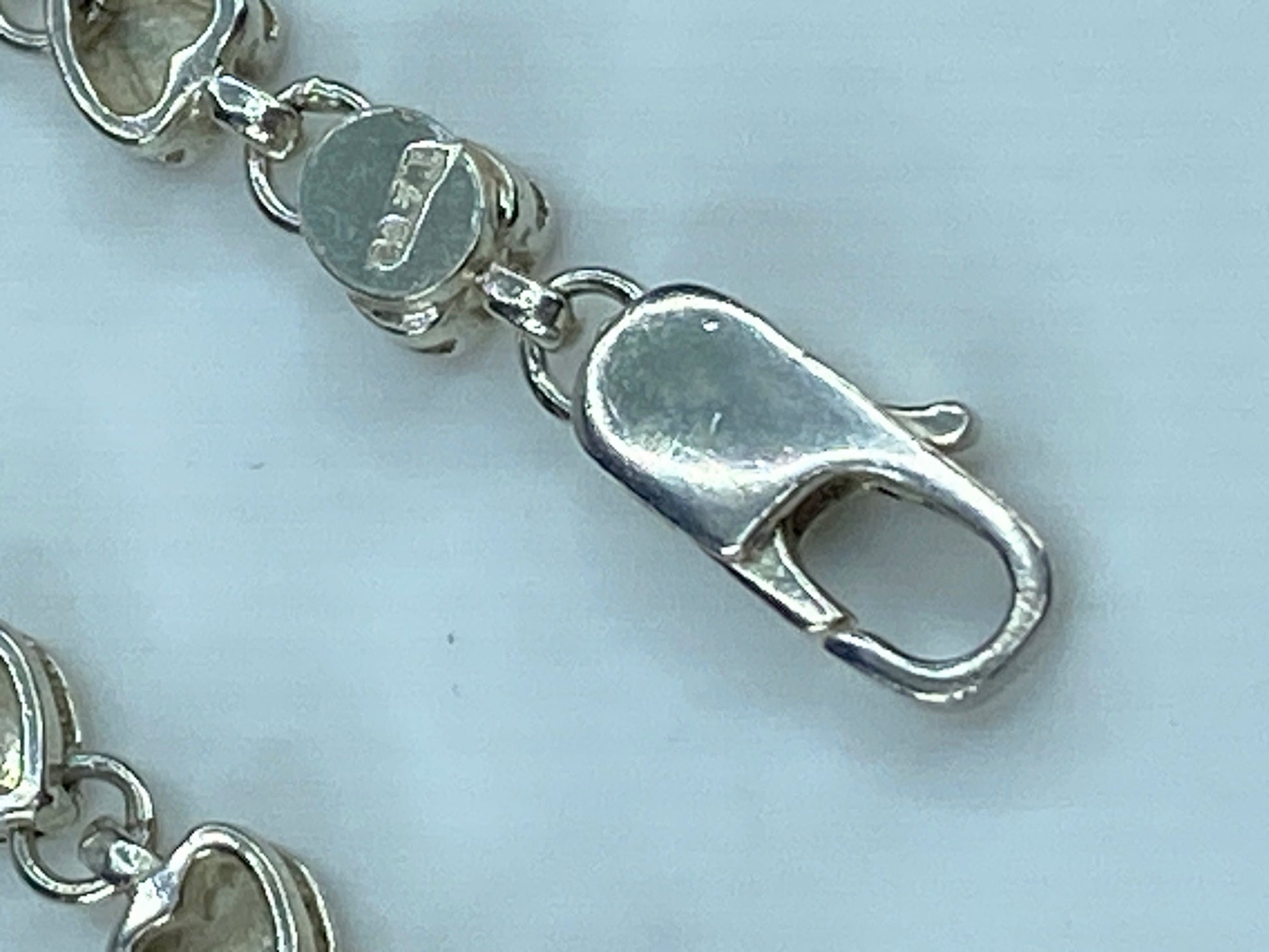 Tiffany & Co Sterling silver Heart Bracelet 8.1g 7.25" JR290