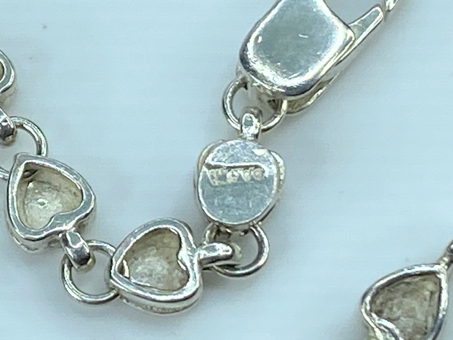 Tiffany & Co Sterling silver Heart Bracelet 8.1g 7.25" JR290