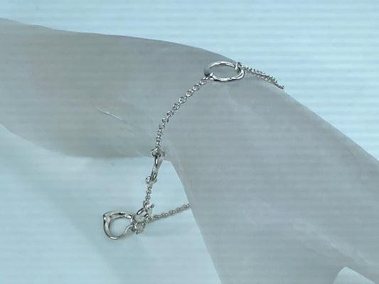 Tiffany & Co. Elsa Peretti Open Heart Bracelet in 925 Sterling 7.0" 2.7g JR291