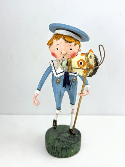 Lori Mitchell Style Sailor Boy Hobby Horse Folk Art Figurine A1317