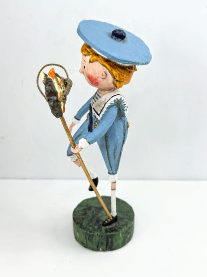 Lori Mitchell Style Sailor Boy Hobby Horse Folk Art Figurine A1317