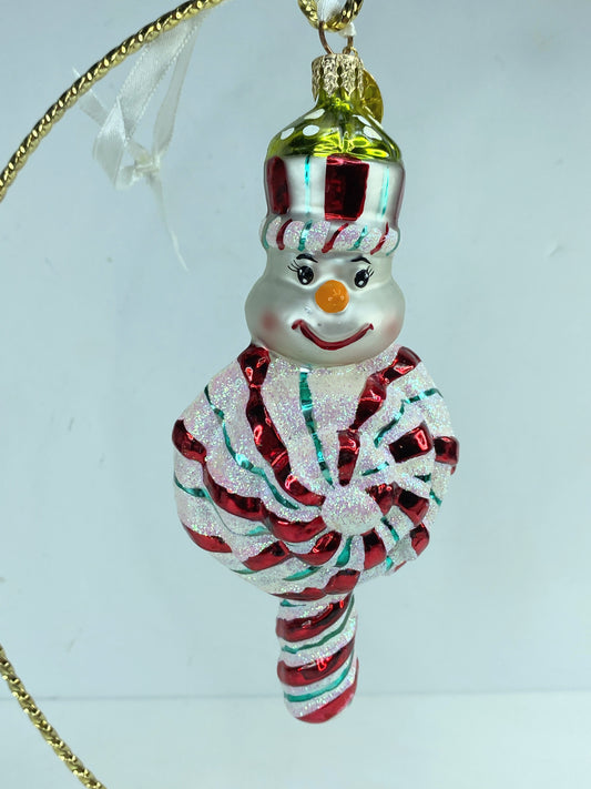 Christopher Radko "Peppermint Swirl" Candy Cane/Christmas Ornament