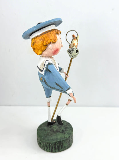 Lori Mitchell Style Sailor Boy Hobby Horse Folk Art Figurine A1317