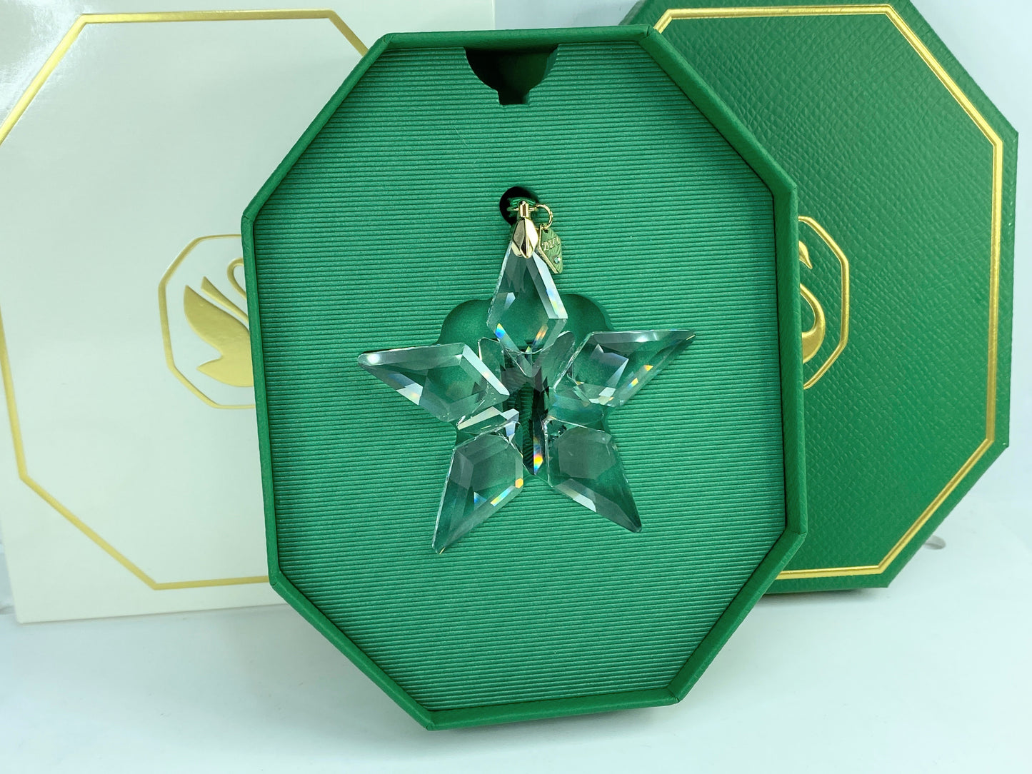 Swarovski 2023 Gold Tone Star Snowflake Annual Christmas Ornament MIB S166