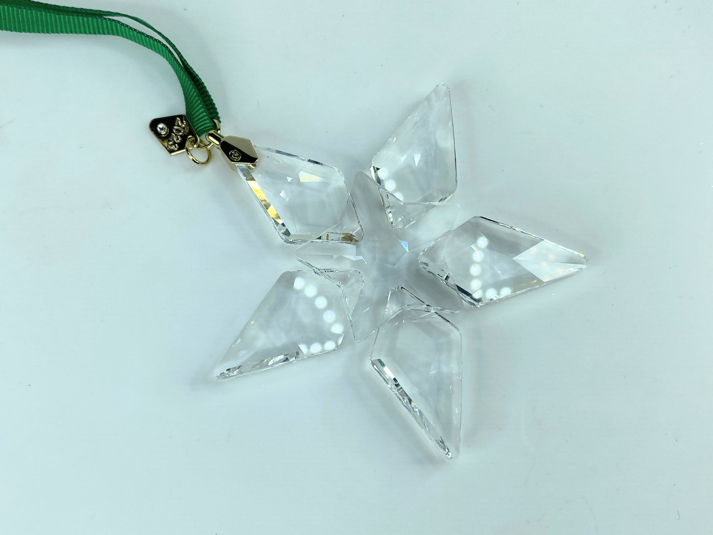 Swarovski 2023 Gold Tone Star Snowflake Annual Christmas Ornament MIB S166