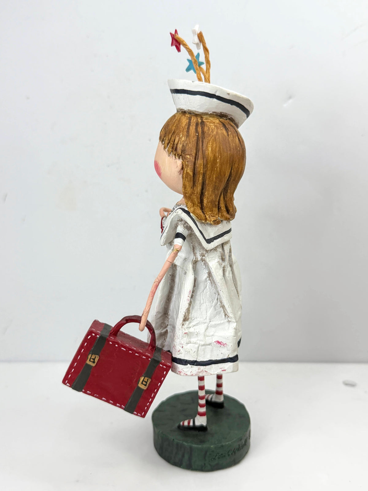 Lori Mitchell Bon Voyage Sailor Girl Americana Travel Figurine Vintage A1308