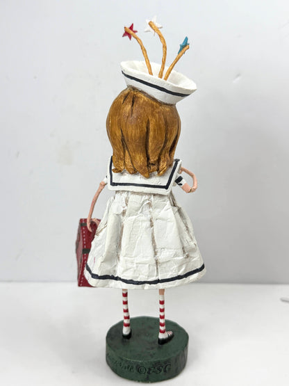 Lori Mitchell Bon Voyage Sailor Girl Americana Travel Figurine Vintage A1308