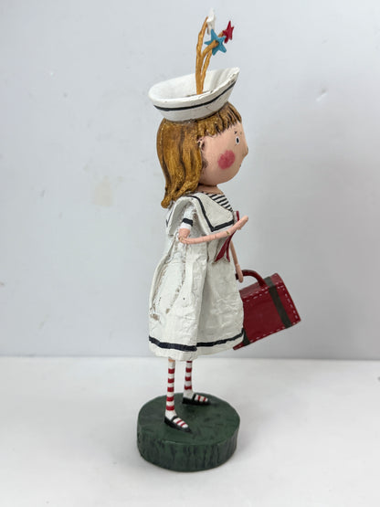 Lori Mitchell Bon Voyage Sailor Girl Americana Travel Figurine Vintage A1308